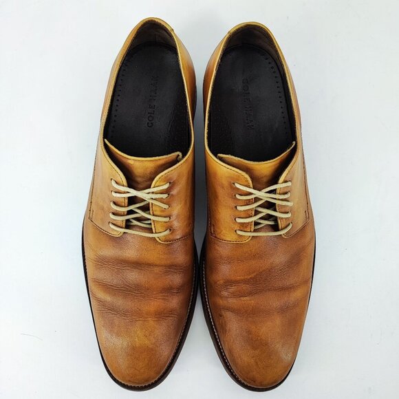 Cole Haan Men's Williams Plain II Brown Leather Oxfords Shoes Size 11.5 - Picture 4 of 9